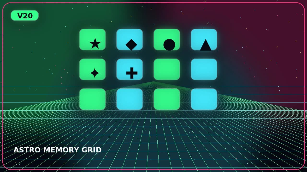Astro Memory Grid game artwork