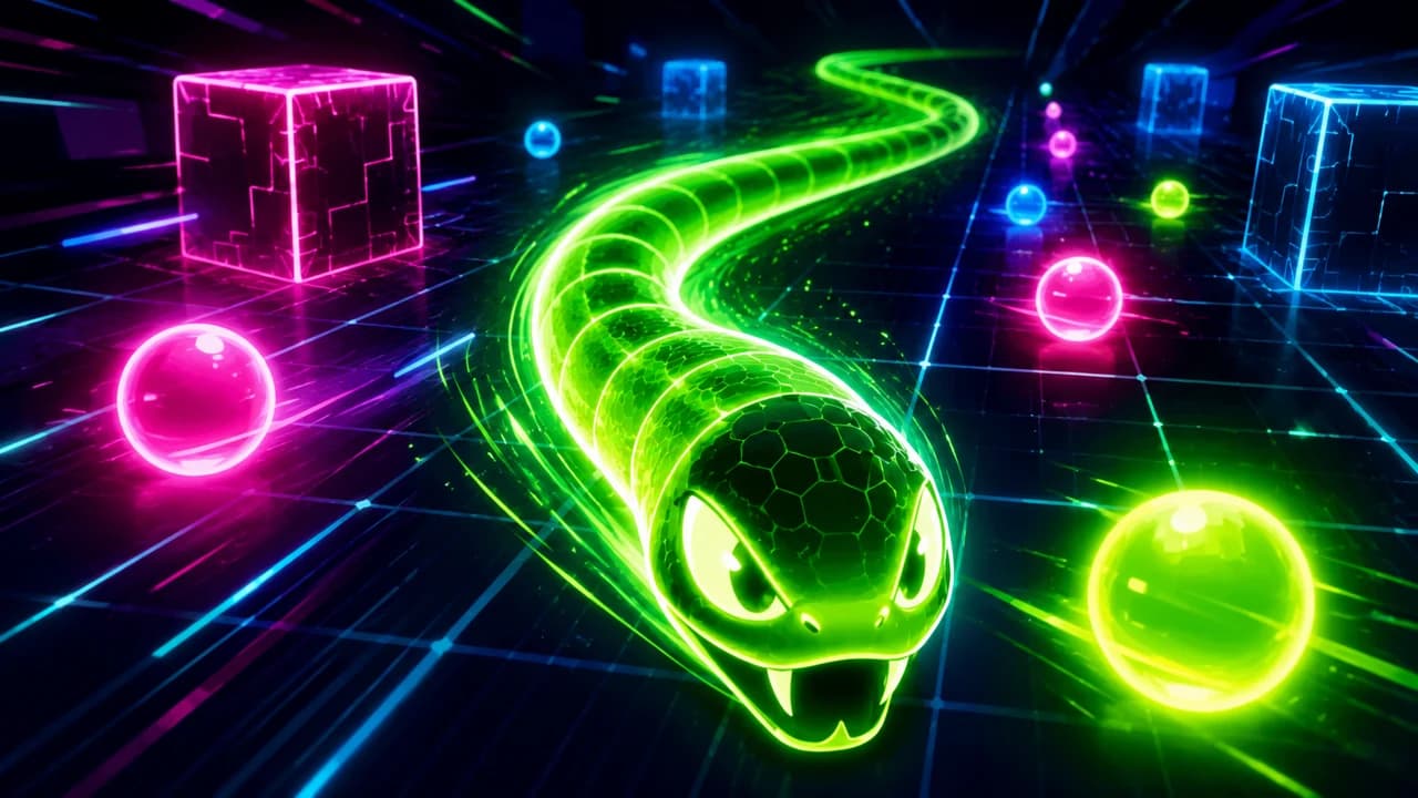 Neon Snake Rush game artwork