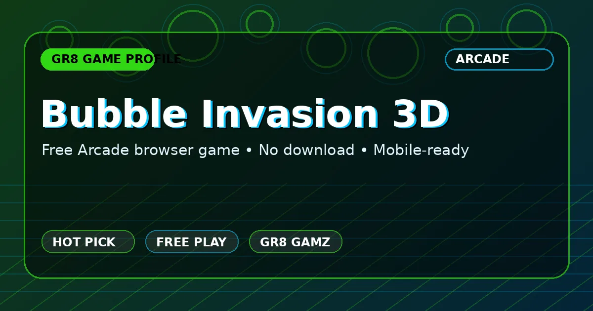 Bubble Invasion 3D game artwork