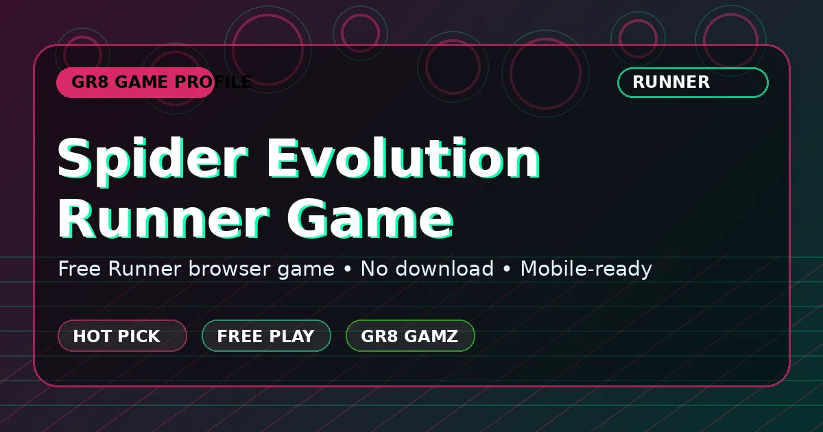 Spider Evolution Runner Game artwork