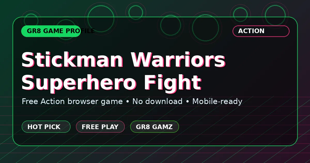 Stickman Warriors Superhero Fight game artwork