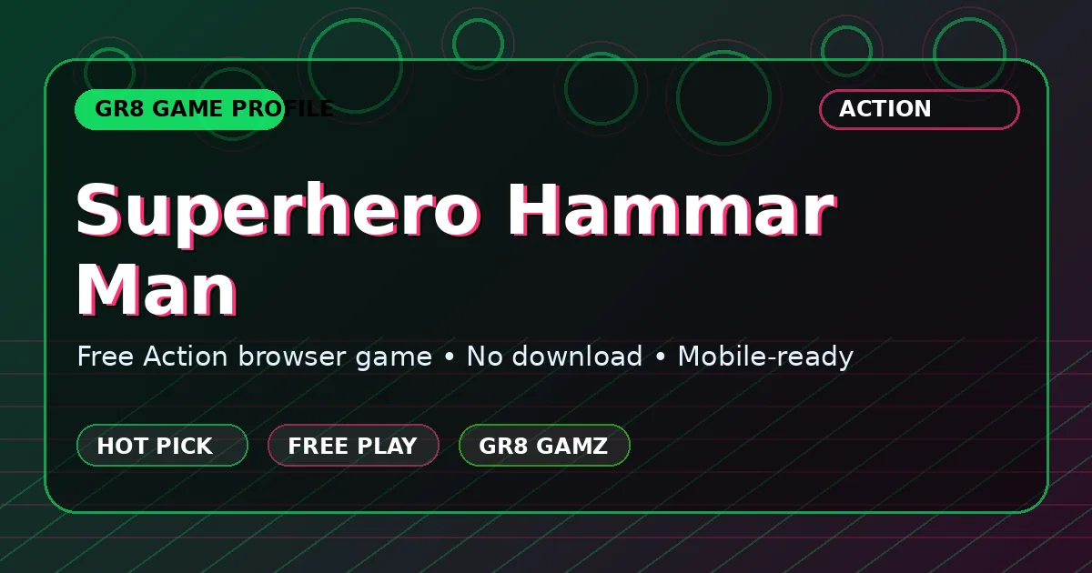Superhero Hammer Man game artwork