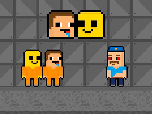 Obby and Noob Barry Prison artwork