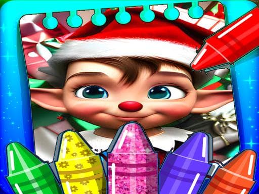 Christmas Elves Coloring Game artwork