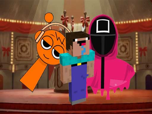 Nextbots on Minecraft Squid Game Sprunki artwork