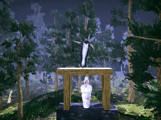 Pocong found Kuntilanak night horror artwork
