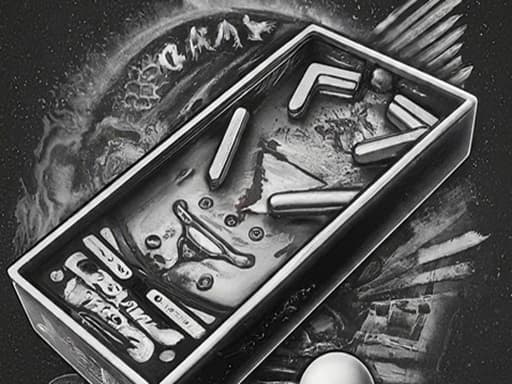 Pinball Black N White artwork
