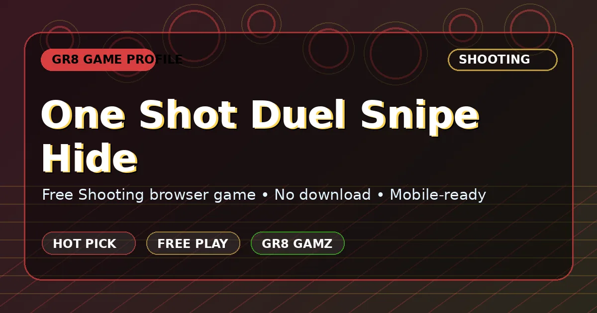 One Shot Duel Snipe Hide game artwork