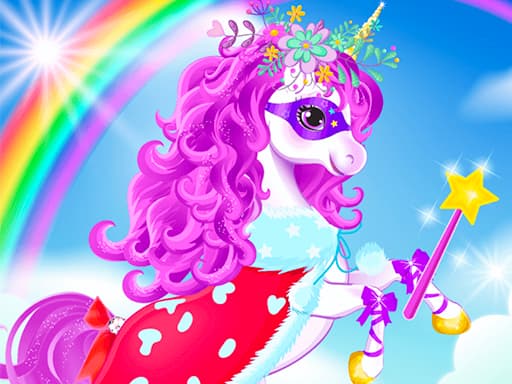 Baby unicorn dress up artwork