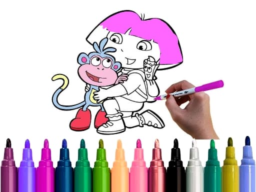 Dora Coloring Fun Time artwork