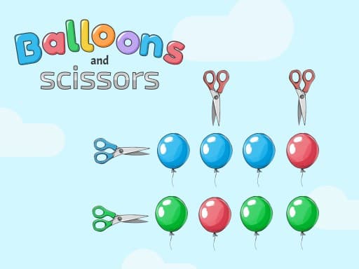 Balloons and scissors artwork