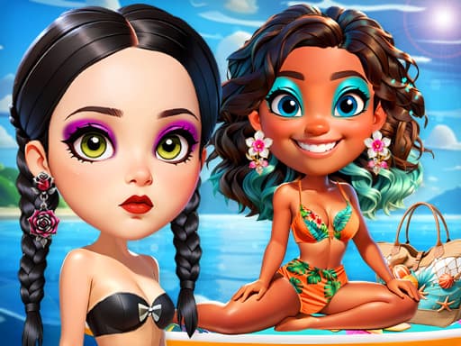 Wave Chic Ocean Fashion Frenzy artwork