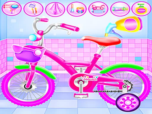 Girl Bike Fix Washing Salon artwork