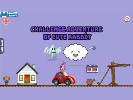 Challenge adventure of cute rabbit artwork