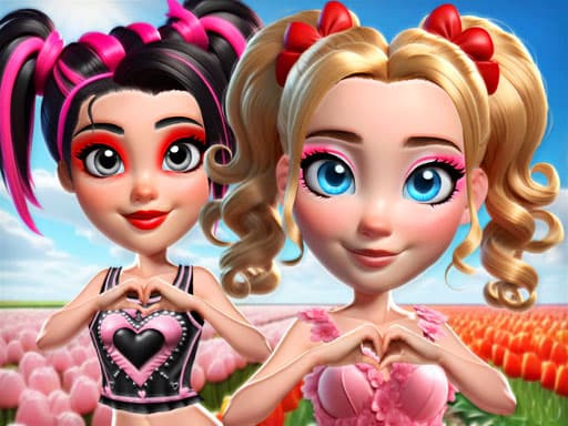 Vibrant Hearts Glamour vs Punk artwork