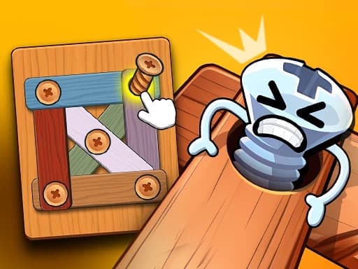 Wood Bolts Nuts Screw Pin Puzzle artwork