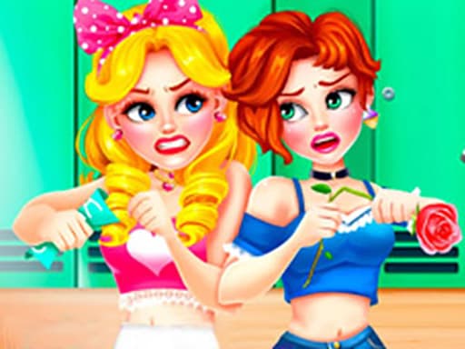 School Girls Battle Beauty Salon artwork