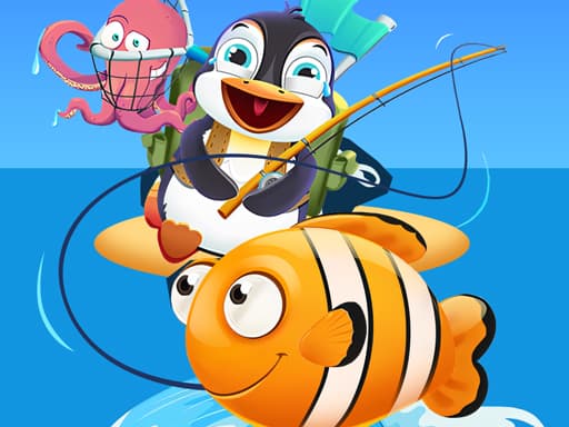 Baby Penguin Fishing artwork