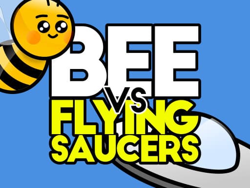 Bee vs flying saucers artwork