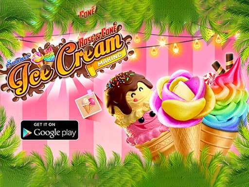 Summer Rose Cone Ice Cream artwork