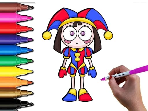 Pomni Coloring Time artwork
